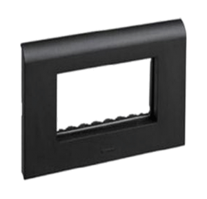 Legrand Myrius 8M Black 4x2 Plate With Frame, 6732 29